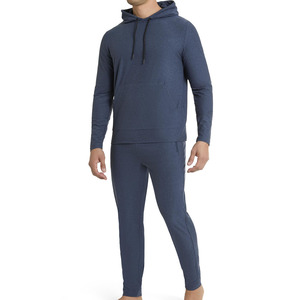 Fashion Casual Two Piece <b>Men</b> Hooded <b>Jogger</b> Set Comfortable Fit Winter Clothing Hoodie Top and Relaxed <b>Jogger</b> Pants Sets - Product Image 2