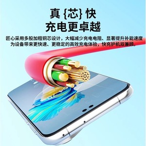 สายชาร์จเร็วแบบ Type C ถึง Type C รุ่นปีม้า 1 เมตร สีแดง ซิลิโคน สำหรับ Android Apple Vivo Huawei - Product Image 5