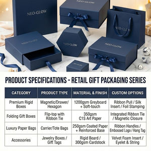 Caja de Regalo Magnética Rígida con Logotipo Personalizado SHINY, Empaque de Lujo en Color Pantone para Conjunto de Corbata y Cartera Corporativa con Inserción de Cinta - Product Image 3