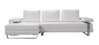 Nouveau canapé d'angle en cuir en forme de L, design moderne, de haute qualité, personnalisable, avec appui-tête mobile, garantie de 2 ans, ARREDAMENTI
