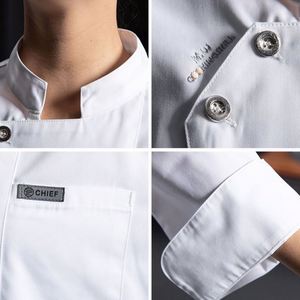 Restaurant Kansas City Mozo Clothes Marron Venezuela Men Mesh Back Kitchen Cooking Waterproof <b>Chef</b> <b>Jacket</b> Light Blue - Product Image 4