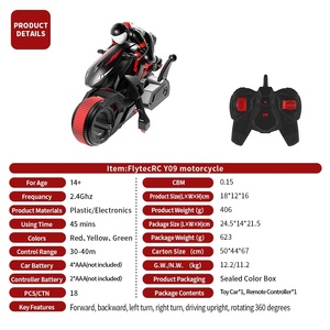 Motocicleta de Acrobacias a Control Remoto de 2.4GHz con Rueda Vertical Giratoria de 360° y Rango de Control de 30 a 40 Metros - Product Image 4