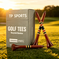 Étui de rangement personnalisé pour tees de golf en bois de 4 pouces avec logo, fabriqué en bambou, machine à bois 70 mm