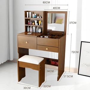 Nội THẤT PHÒNG NGỦ dressers 3 ngăn kéo trang điểm Vanity nhà vệ sinh bảng thiết lập bàn trang điểm với gương và ngăn kéo - Product Image 5