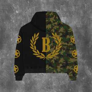 Sweat-shirts unisexes personnalisés en molleton technique lourd avec appliqué vintage, effet délavé, imprimé strass, pour l'automne - Product Image 2