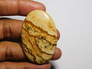 100% naturel de qualité supérieure image jaspe lisse taille libre Cabochon pierre précieuse au prix de gros du fabricant et exportateur indien - Product Image 5