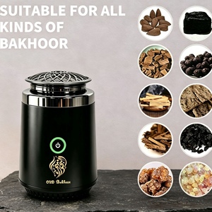 Brûleur d'encens électrique portable <span class=keywords><strong>pas</strong></span> <span class=keywords><strong>cher</strong></span> Bukhoon Mini USB en céramique et métal, parfum <span class=keywords><strong>Oud</strong></span> aromatique - Product Image 3