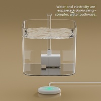 Fontaine à eau automatique pour chat et distributeur de nourriture pour animaux de compagnie avec bols en céramique, alimentation USB, séparation eau-électricité pour chiens et chats