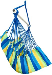 Hamaca colgante para silla, Columpio de cuerda con 2 cojines y barra esparcidora de acero para cualquier espacio interior o exterior - Product Image 5