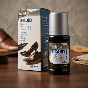 Betún Líquido para Zapatos Cololite de Alta Calidad, 45cc, Color Negro, para Cuero - Product Image 3