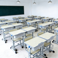 Meubles scolaires OEM fabriqués en Chine, ensemble bureau et chaise réglables et durables, vente en gros pour les élèves du primaire et du secondaire