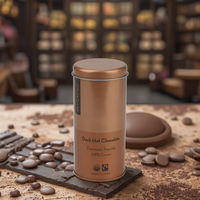 Boîte en métal ronde pour chocolat, emballage cadeau pour bonbons, conteneur métallique personnalisé imprimé, confiserie