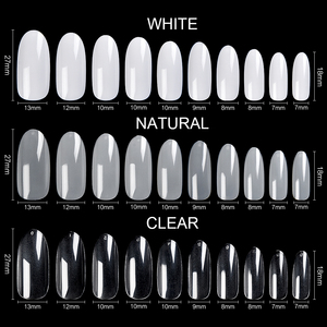 500 pièces/boîte – Faux ongles japonais à tête ronde, style français, en ABS, couvrance totale, durables, pour salon de manucure et outil de manucure - Product Image 2