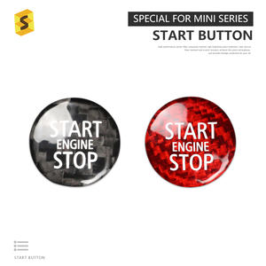 ES N-<span class=keywords><strong>MINI</strong></span>-205 Série R Véritable Fiber De Carbone Voiture Démarrage Couverture <span class=keywords><strong>R56</strong></span> R55 D'arrêt de Démarrage Du Moteur À Bouton Pour <span class=keywords><strong>MINI</strong></span> <span class=keywords><strong>COOPER</strong></span> - Product Image 2