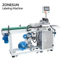 ZONESUN ZS-TB125 Automatique Boîte de Récipient de Pot Cosmétique Bouteilles Surface Inférieure Étiqueteuse Pour Plat