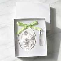 Coffret Cadeau Luxe Diffuseur d'Huiles Essentielles Parfumées pour la Maison Pierre Aromatique en Céramique Suspendue Désodorisant pour Armoire et Voiture