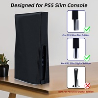 Housse de protection en silicone anti-poussière pour console de jeu PS5 SLIM, housse de protection anti-poussière pour consoles à disque édition numérique Slim