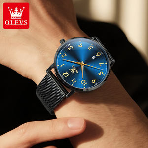   Reloj de Pulsera Digital para Hombre, con Logotipo Personalizado 5653, Nuevo, de Lujo, a la Moda, Resistente al Agua, Informal, con Correa de Malla de Acero Inoxidable - Product Image 2