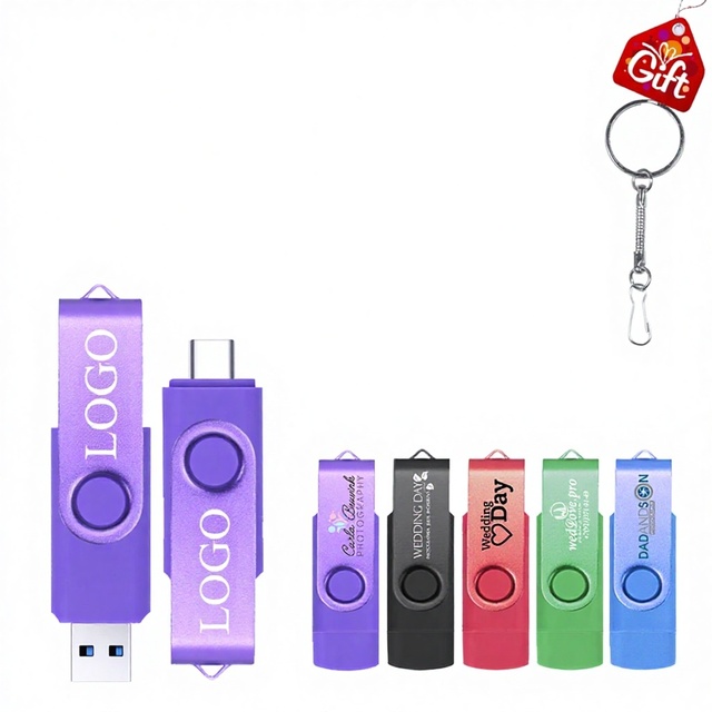 USB Flash Drive 256GB Metal Portable Thumb Drive High-Speed USB 2.0 Keychain with 1-Year Warranty for PC/Laptop