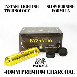 <span class=keywords><strong>Charbon</strong></span> à chicha en briquettes de bois dur de qualité supérieure, 40 mm, avec allumage instantané pour chicha et bakhoor - Product Image 2