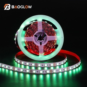 Dải đèn <span class=keywords><strong>LED</strong></span> <span class=keywords><strong>RGB</strong></span> 5050 chất lượng cao, bán buôn, 10W/m, 12V/24V, 10mm, thông minh, 12V, <span class=keywords><strong>SMD</strong></span>, 60D, 7 màu, 5m, dùng cho TV - Product Image 2