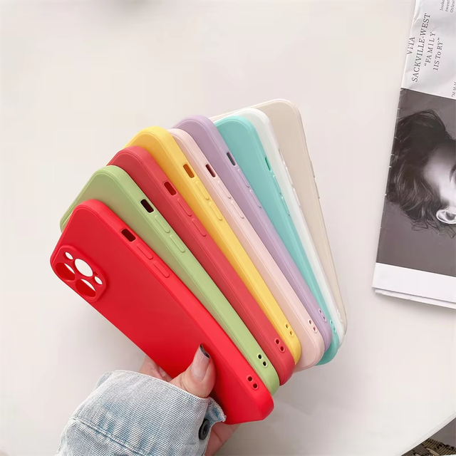 Multi-color Soft TPU Silicone Phone Case Suitable for iPhone 17 Pro Max 17Air 16 15 14 Plus 13 12 with Camera Protection
