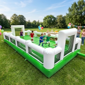 Campo <span class=keywords><strong>de</strong></span> <span class=keywords><strong>Fútbol</strong></span> Inflable Comercial, Material <span class=keywords><strong>de</strong></span> PVC Blanco/Verde, Red <span class=keywords><strong>de</strong></span> Seguridad, Tamaño Personalizable para Niños y Adultos, Uso en Exteriores y <span class=keywords><strong>Alquiler</strong></span> - Product Image 1
