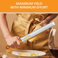 Zesteur classique et râpe Zesteur de citron de cuisine professionnelle pour parmesan, chocolat, fruits, légumes, gingembre, ail
