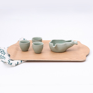 Ash Wood Japanese Style Rectangular <b>Tray</b> For <b>Tea</b> Coffee Serving Home Hotel Use - Product Image 3