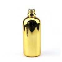 Bouteilles en verre avec compte-gouttes pour huile essentielle, sérum à bouton poussoir doré, flacons pour les yeux, produit cosmétique, 100ml, vente en gros, 10 pièces
