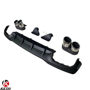 Difusor Trasero de Parachoques de Coche Estilo <span class=keywords><strong>S7</strong></span>, PP ABS con Acero Inoxidable para AUDI A7 S 2019+ - Product Image 3