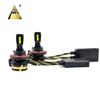 Ampoules LED Phare UG7 200W 90000LM H13 Tube de chaleur en cuivre Système de refroidissement par ventilateur 6500K Éclairage lumineux