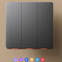 Para Tuya WiFi interruptor de pared inteligente 3Gang EU UK plástico encendido-apagado botón aplicación móvil Control 240V 16A vidrio Zigbee tipo mecánico