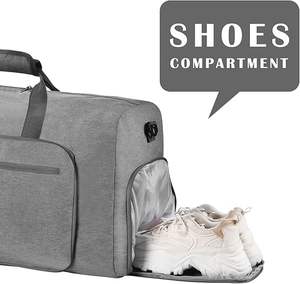 Weekend Foldable <b>Lightweight</b> Duffle <b>Bags</b> Shoes Compartment Adjustable Strap Zipper Waterproof 53L Capacity for Unisex <b>Travel</b> - Product Image 3