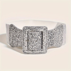 Ladies Golden and Silver Color <span class=keywords><strong>Ceinture</strong></span> de Offre Spéciale européenne et américaine Ceintures élastiques larges pour femmes - Product Image 3