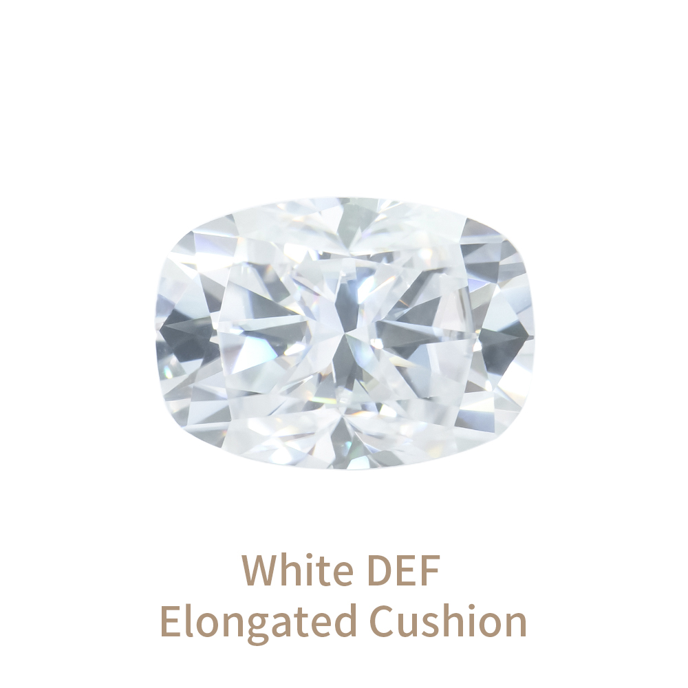 White DEF Elongated Cushion