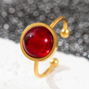 18K Vàng titan thép retro phong cách thép không gỉ nhẫn bán buôn mở không thấm nước thời trang vòng cho Unisex hợp thời trang vòng - Product Image 3