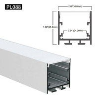 Nouveau pendentif de suspension linéaire LED bande lumineuse 6063 Alu Channel Extrusion avec PC diffuseur Surface LED profilé en aluminium