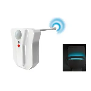 Veilleuse de toilette LED à capteur de huit couleurs de mouvement intérieur à moitié prix d'usine d'origine