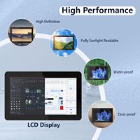 PC industriel tactile interactif embarqué Android 14 de 17 pouces, écran capacitif multi-touch, tablette, moniteur frontal IP65, 4 Go/8 Go