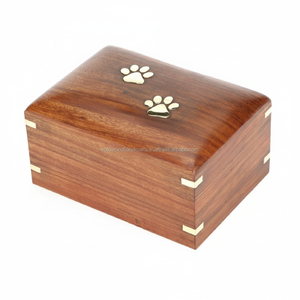 Diseño de pata de Mascota de madera, nuevo diseño moderno y MANGO, para cenizas, urnas de cremación, artículo POPULAR - Product Image 1