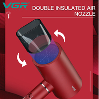 Sèche-cheveux professionnel électrique VGR V-431 à moteur CC de qualité supérieure, puissant 1800W pour femmes avec buse concentratrice