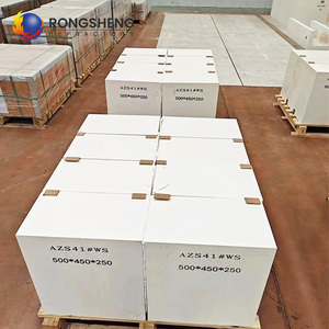 Rongsheng vật liệu chịu lửa azs gạch 33 #36 #41 # Zirconia <span class=keywords><strong>Corundum</strong></span> hợp nhất đúc azs khối cho ngành công nghiệp thủy tinh lò - Product Image 6