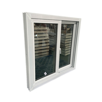 Bonne isolation Les fenêtres d'ouragan conçoivent les fenêtres et les portes coulissantes en verre de maison d'upvc