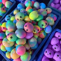 Nouveau jouet anti-stress en plastique coloré, boule souple et élastique pour les jeunes