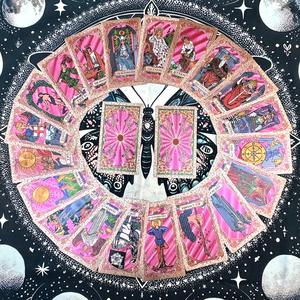 Yeni Koleksiyon Gül Aziz Mikro Şampanya Altın Varaklı <span class=keywords><strong>Tarot</strong></span> Özel Plastik Pembe Renkli <span class=keywords><strong>Tarot</strong></span> Kartı Kutulu Ambalaj - Product Image 3