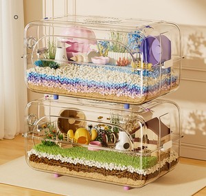 Gabbia per criceti di lusso extra large, tipo villa, per criceti di taglia grande, completamente trasparente e traspirante. - Product Image 1