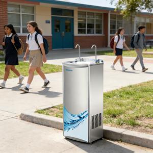 Dispensador de <span class=keywords><strong>Agua</strong></span> Fría y Caliente Eléctrico Independiente de Acero Inoxidable para Exteriores con Tanque Frío de 5L y Filtro - Product Image 2