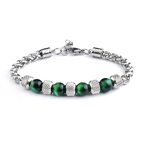 Wholesale Custom <strong>Bead</strong> <strong>Bracelet</strong> tiger Eyes <strong>Beads</strong> <strong>Bracelet</strong> Natural Stone Stainless Steel <strong>Bead</strong> <strong>Bracelet</strong> Men - Product Image 6