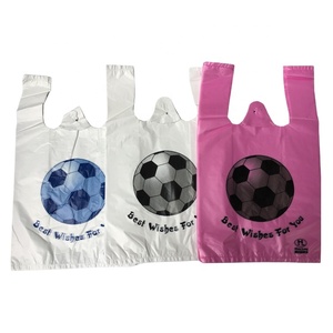 Vente en gros d'usine T-shirt avec logo coloré imprimé en plastique pour restaurant personnalisé à bas prix Sacs à provisions exportés vers l'Afrique - Product Image 5